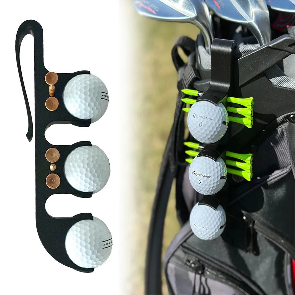 

Golf Ball Clip with Tee Holder Plastic Golf Ball Holder Clip Organizer Golf Ball Clamp Storage Holder for Men Women