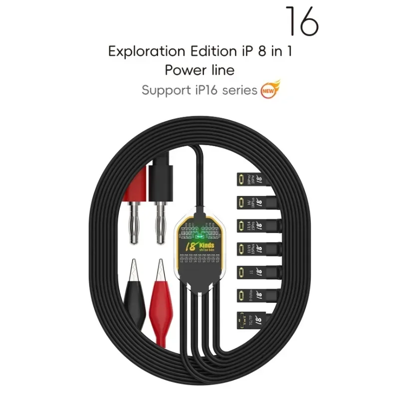 

18 Kinds Power Boot Cable for iPhone 7-16 Pro Max Mobile Phones Current Test Motherboard Repair Power Supply Boot Cable Tools