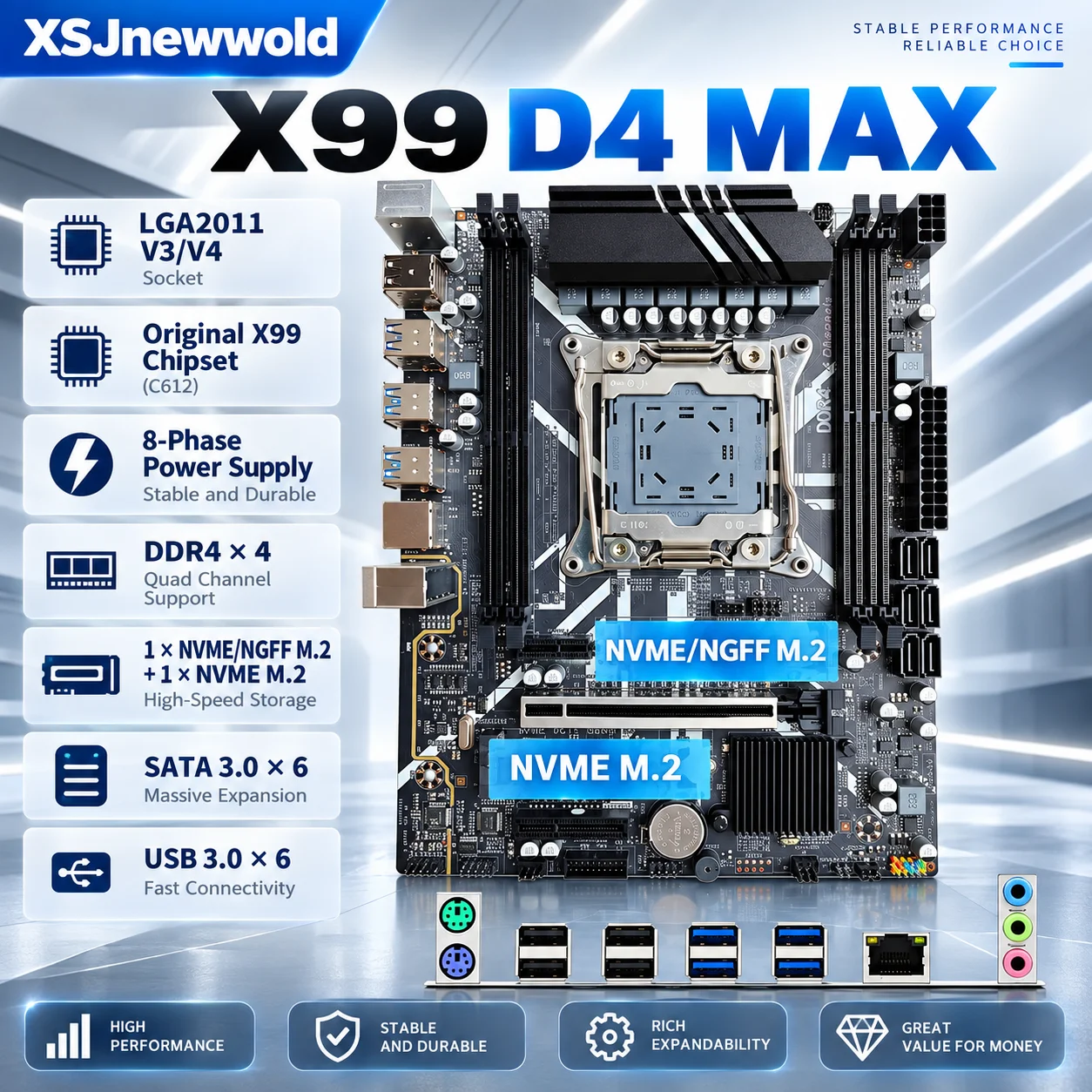 Kit de placa base XSJnewwold D - Pc Gaming Xeon reseña y precio