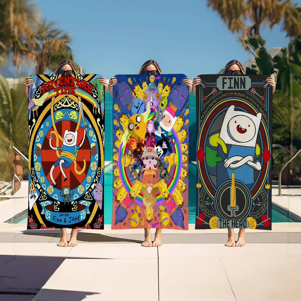 

A-Adventure Cartoon T-Time Big Microfiber Beach Towels Quick Dry Towel Sand Beach Towels Pool Towel For Travel Swim Pool Yoga