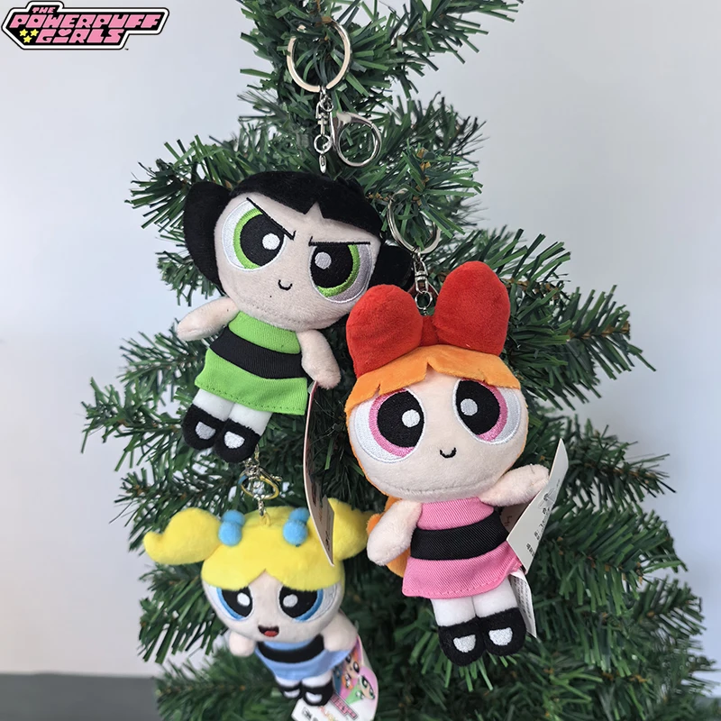 مجموعة زينة معلقة للفتيات من Powerpuff مقاس 12 سم، فقاعات زهرة، زينة عيد الميلاد