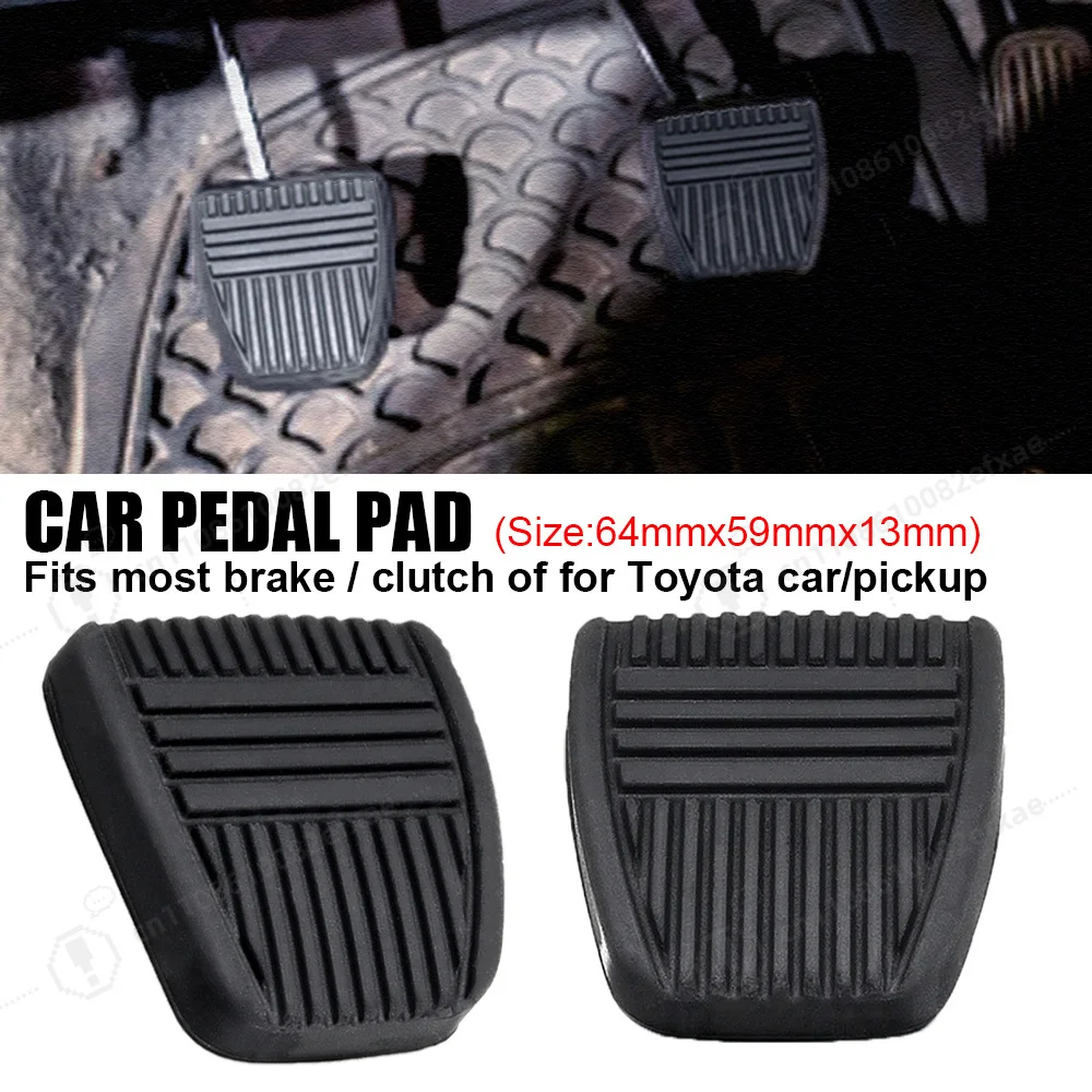 Universal 2Pcs Auto Rubber Foot Pedal Pads Covers, Brake Clutch Pads 31321-14020 For Toyota Camry 4Runner Land Cruiser RAV4