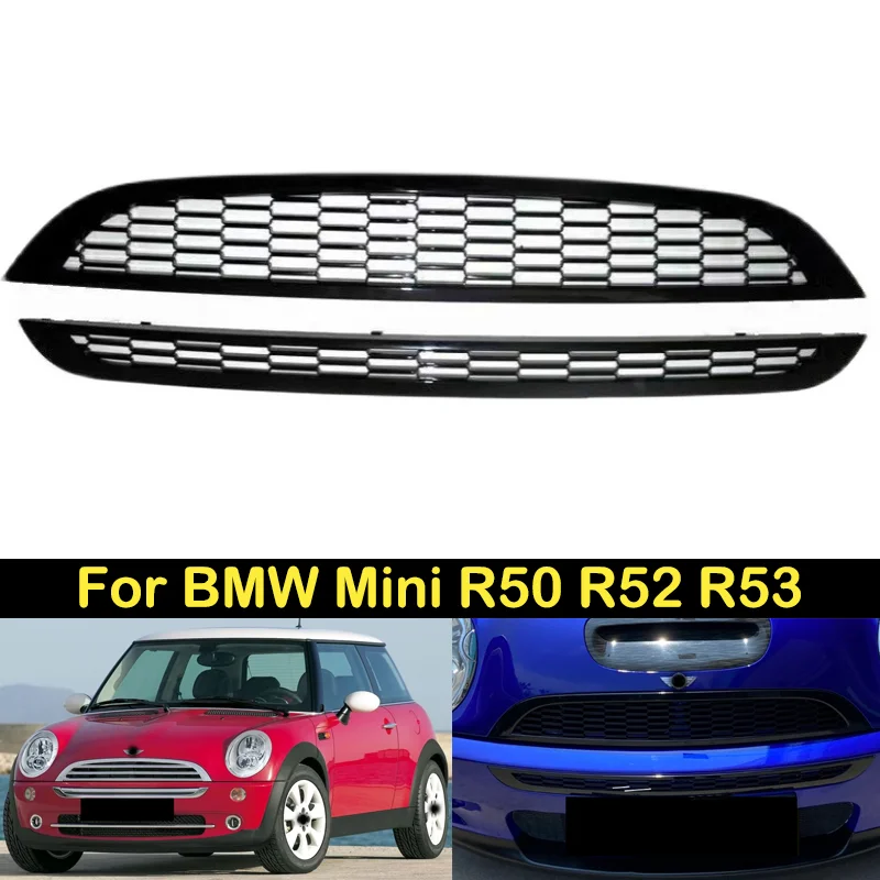 DECHO Racing Grills For BMW Mini R50 R52 R53 JCW Front Bumper Grill Mask Radiator Grille Medium net