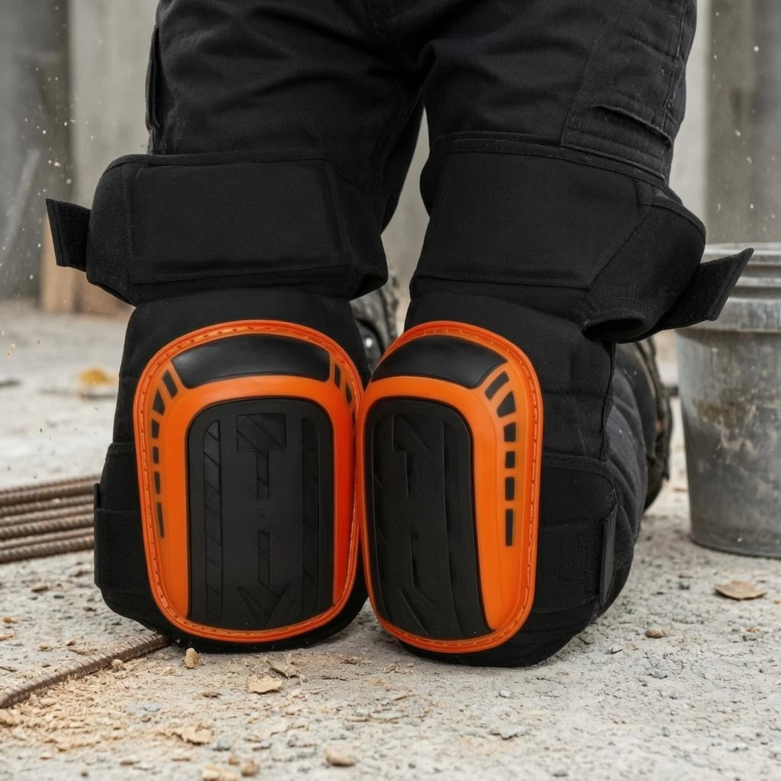Hard Shell Knee Pads Adjustable Straps Encircling Knee Pads Protective Gear Hook-and-Loop Soft for Floor-Level Tasks