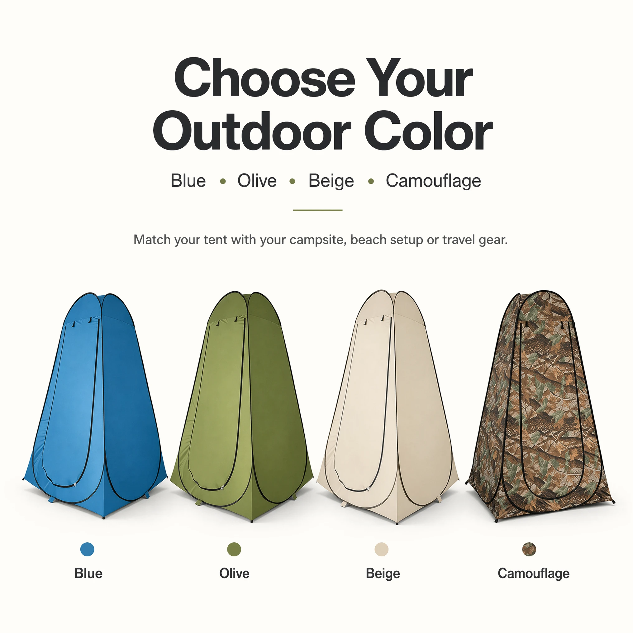Foldable Outdoor Shower Tent Waterproof UV Resistant Privacy Changing Shelter With Carry Bag Ground Pegs For Camping Beach RV