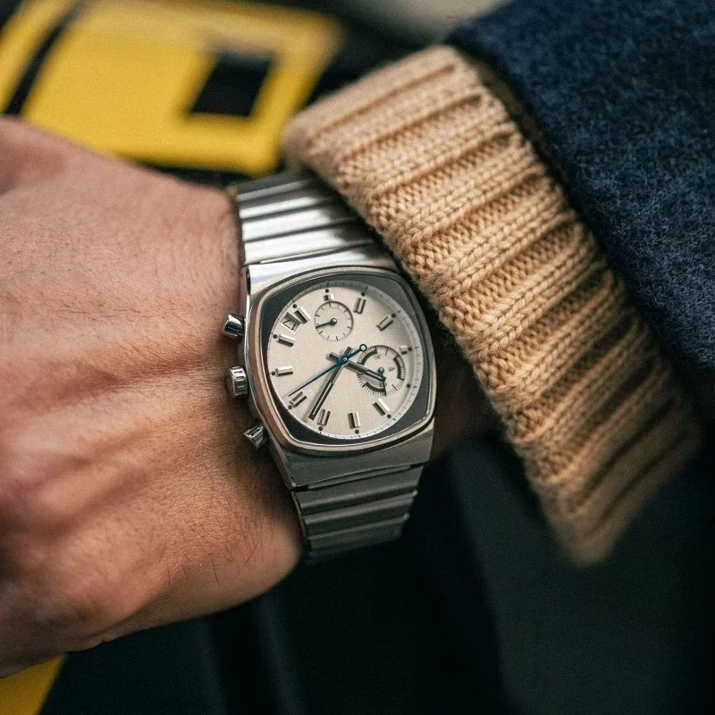 2024 nuevo reloj de plata para hombre, reloj de pulsera de cuarzo de 37MM a la moda de lujo, relojes con calendario impermeables de acero inoxidable para hombre