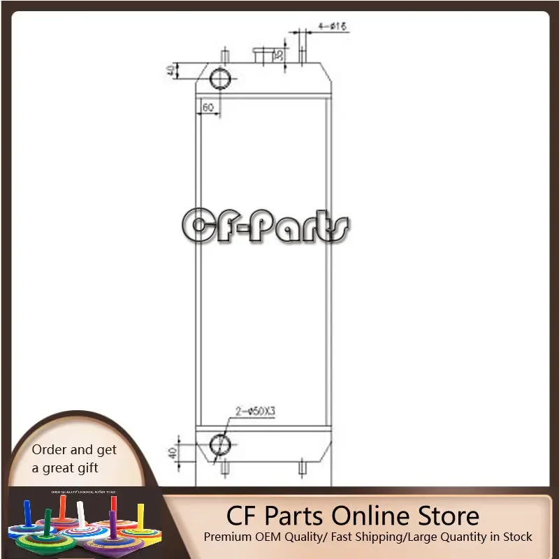 

Free Shipping Water Tank Radiator 4668378 for Hitachi Excavator ZAX120-3 ZAX135US-3 ZAX190W-3