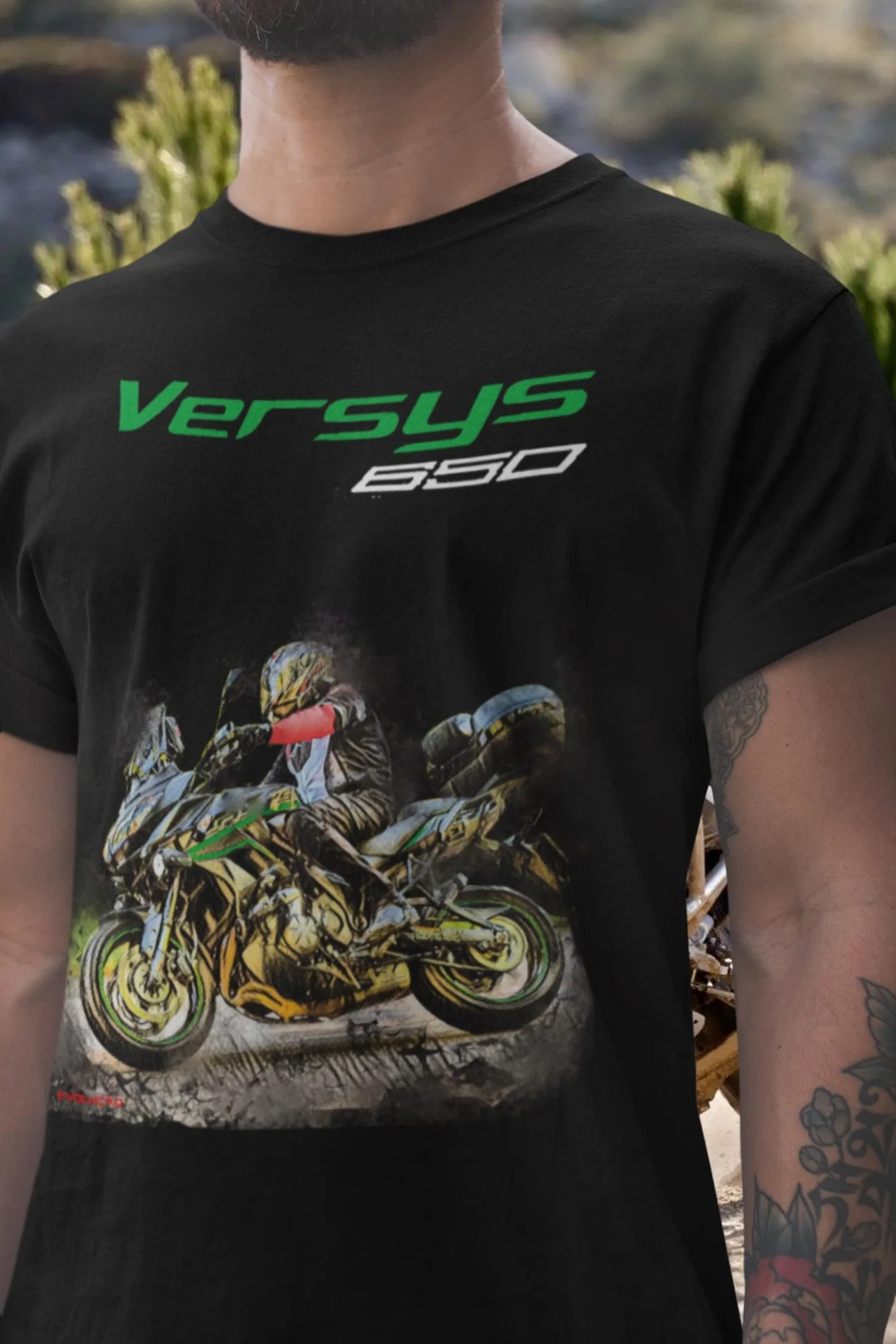 

521@EY K.awasaki Versys 650 T Shirt The Black Windrose Explorer Motorcycle Tee Versatile Rider Top For K.awasaki Fans Compass Ro