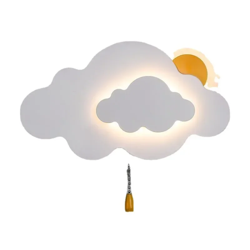 Children's Bedroom Wall Lamps Sun Cloud Night Light LED Modern Minimalist Baby Room Boy Girl Room Decor Bedside Wall Lights