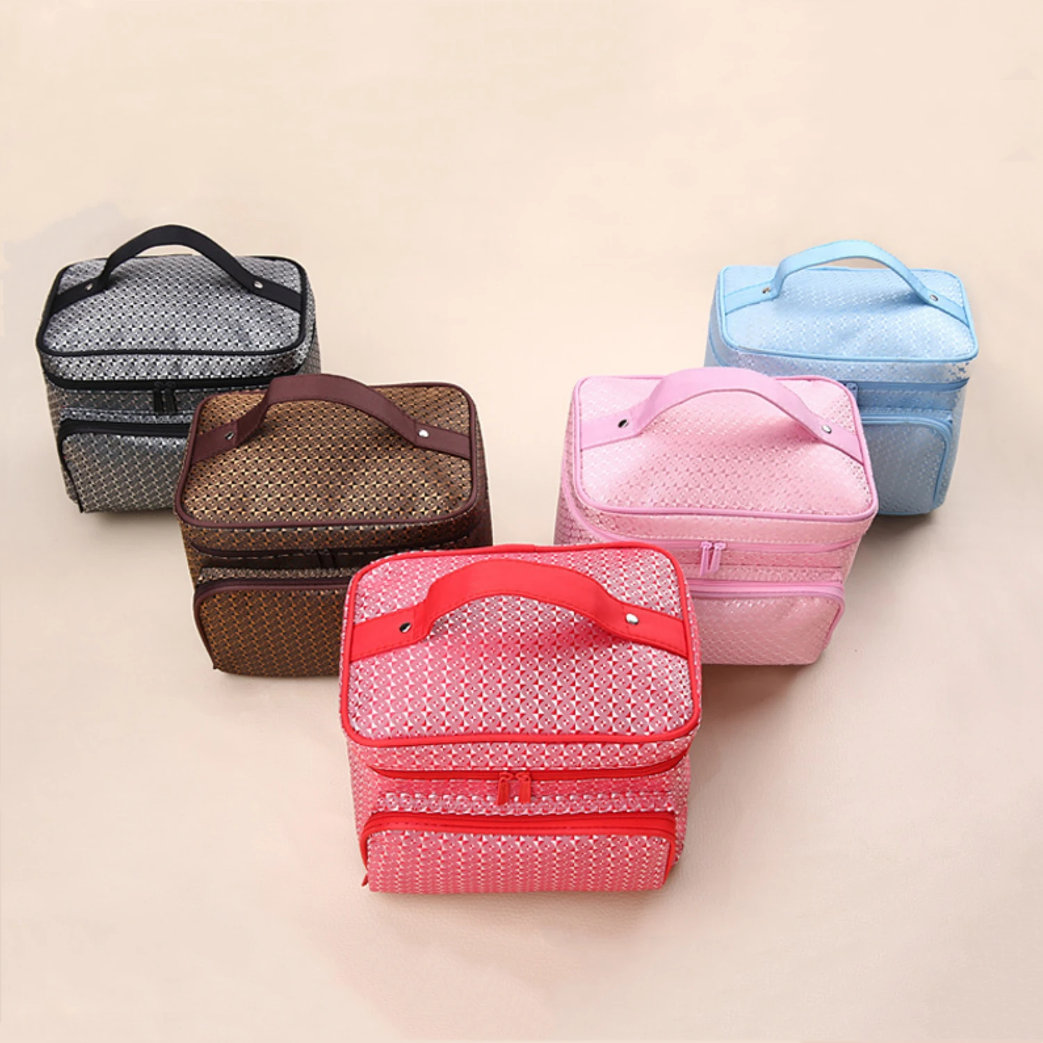 Portable Travel Zipper Makeup Bag, Multifunctional Large Capacity  Bag, Toiletry Wash Handbag