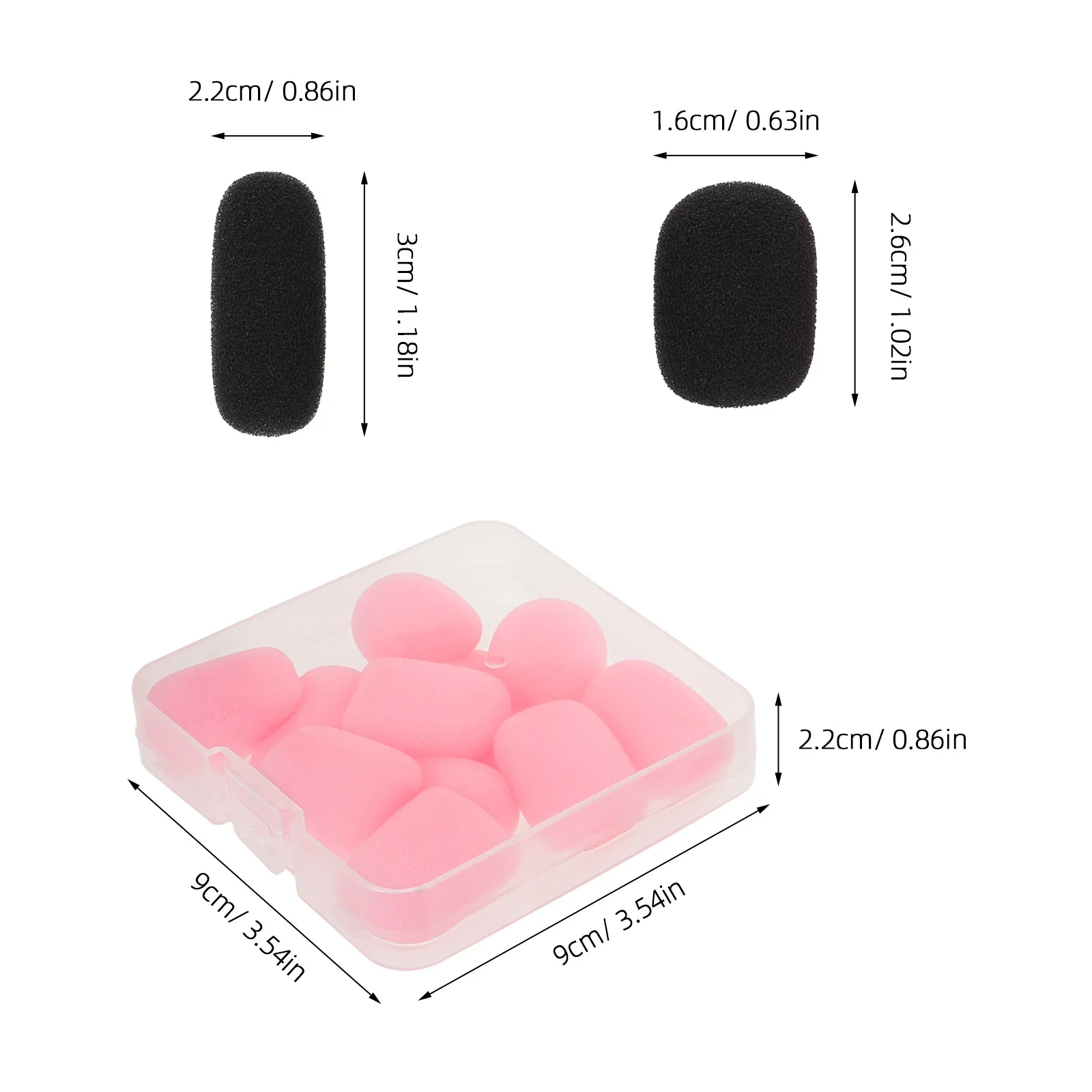 36pcs Microphone Sponge Cover High-Density Foam Windscreen For Headset Lavalier Mics Clear Sound Outdoor Live Streaming Studio