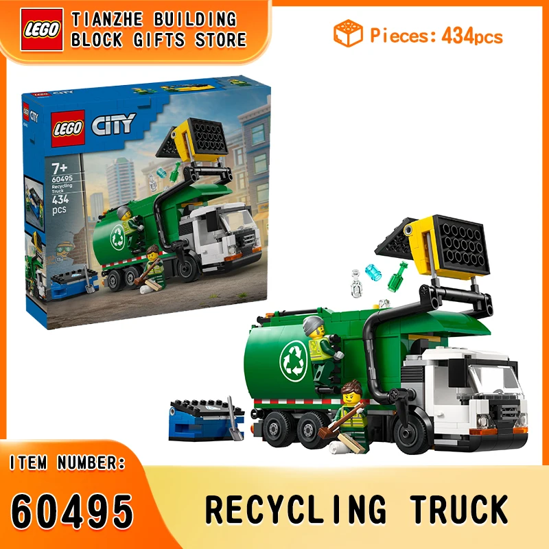 

LEGO City 60495 Eco Garbage Truck – Educational Building Blocks for Boys & Girls, Great New Year Gift