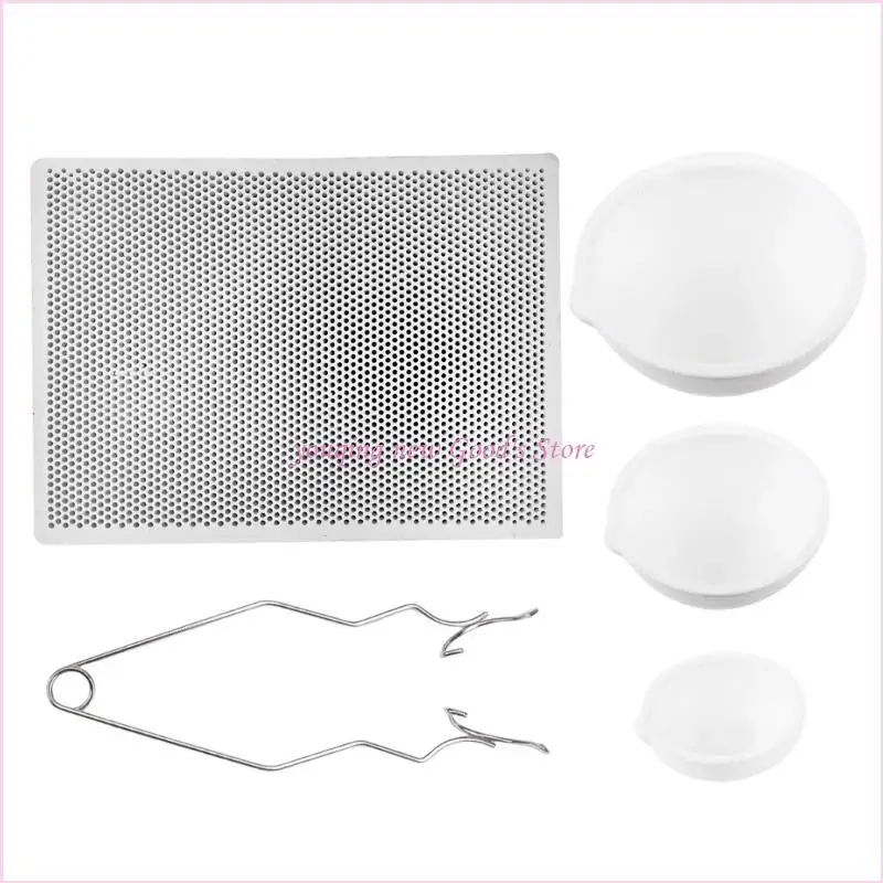 

57QA Щипцы для паяльной доски, набор металлических чаш для плавления, подходят для золота и серебра