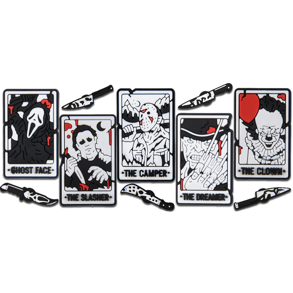 17pcs/SET Halloween Horror Movie Series for Shoe Charms Designer Accessories DIY Decoration for Classic Clog Kids Gifts Hot Sale image 3