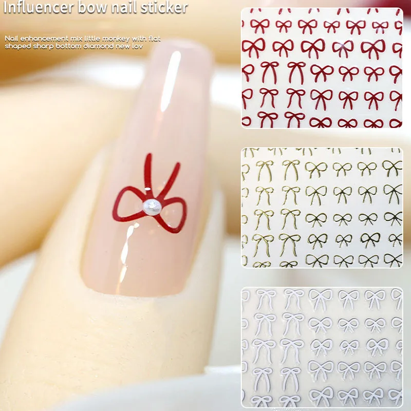 الملونة القوس ملصق مسمار الفن ملصقات ذاتية اللصق الشارات مسمار الفن الديكور بريق سحر مانيكير الفن الديكورات رقائق #2