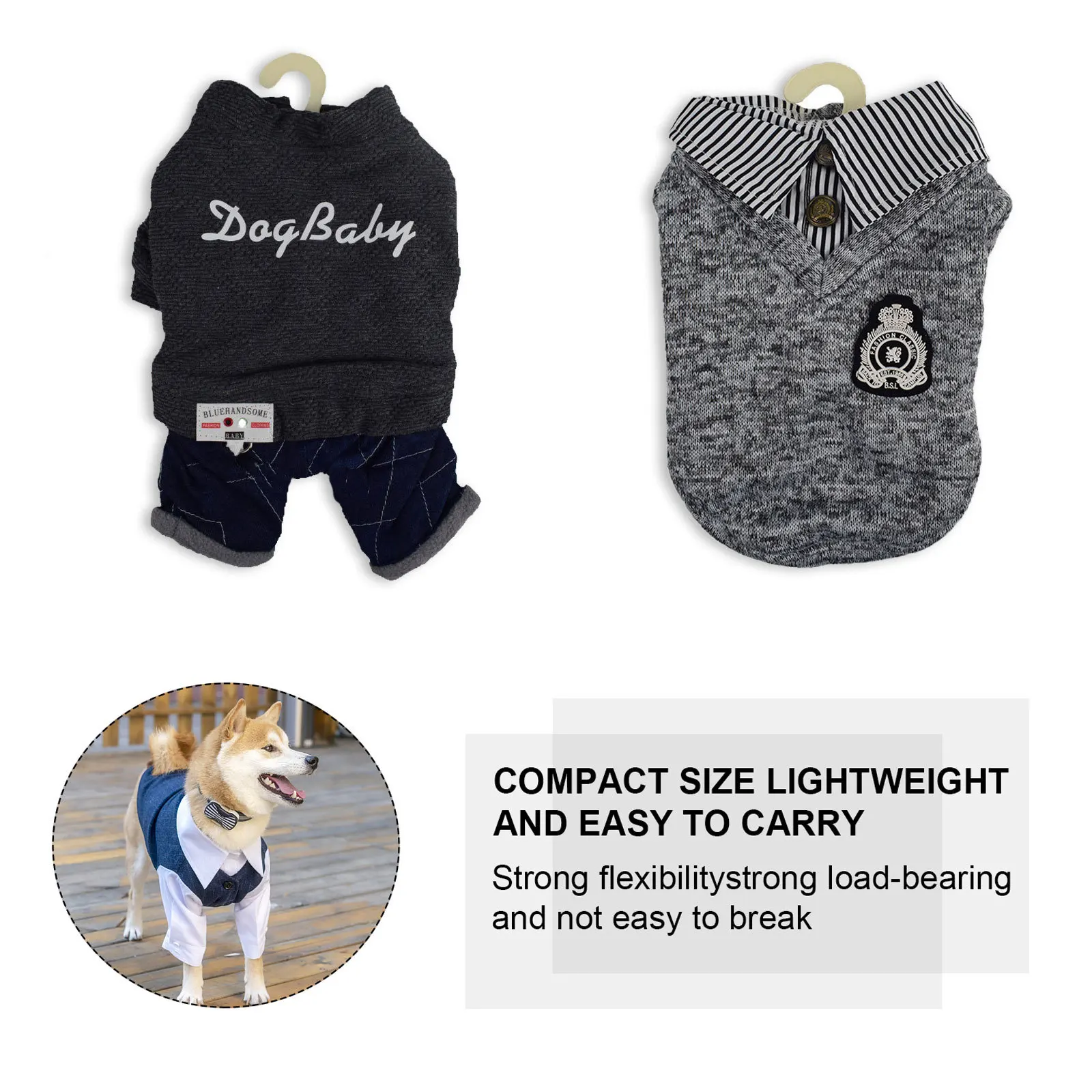 20 pçs cabide de vestuário de cachorro funcional cabide de roupas para animais de estimação acabamento suave evita danos dobrável rack de armazenamento de roupas para animais de estimação