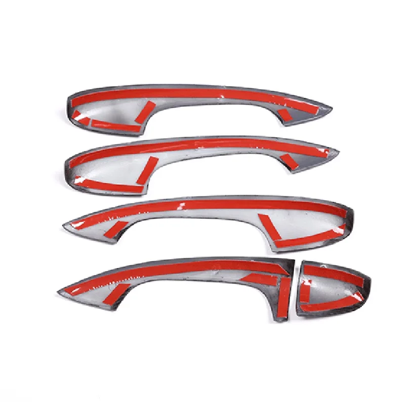 For Mercedes Benz C Class W205 GLC X253 E Class W213 LHD Chrome Carbon Fiber Door Handle Cover Car Styling Accessories Stickers