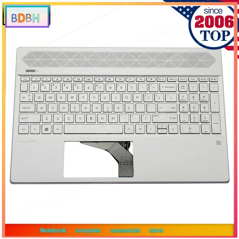 For HP Pavilion 15CS 15-CS 15T-CS 15-CW 15-CS1006TX Palmrest Keyboard Backlit US