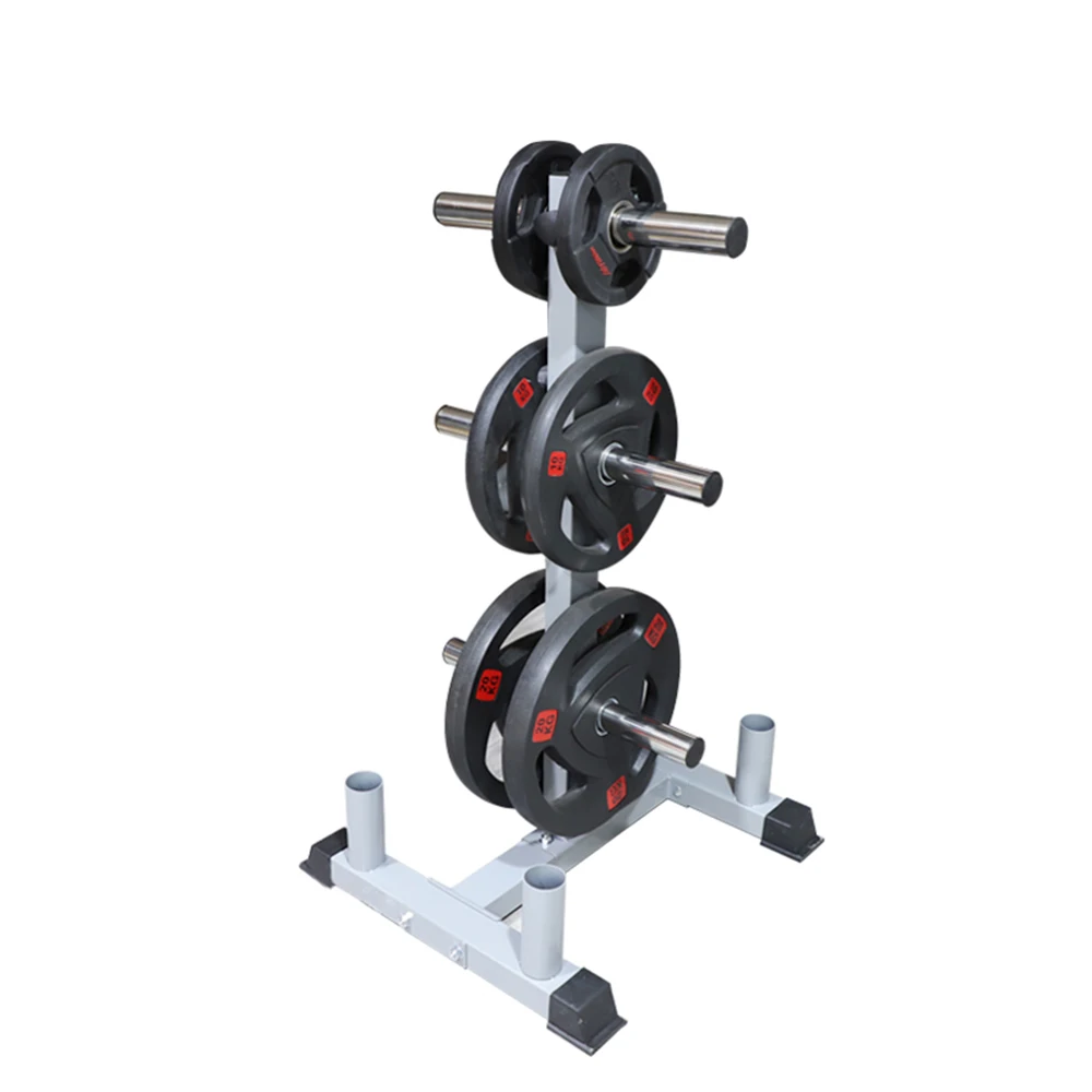 3-Layer Steel Barbell Plate Rack Durable Commercial Gym Storage Equipment