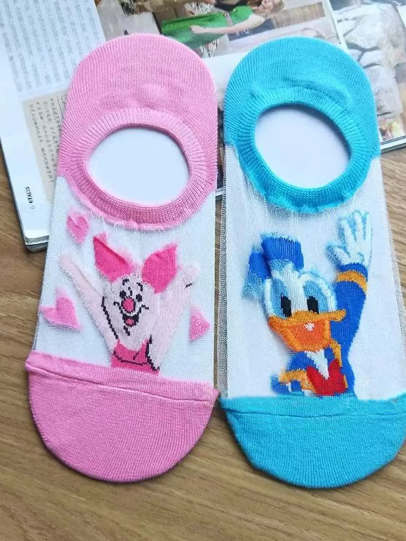 7/14 paia di miniso Summer thin edition Fashion Disney Cartoon Character Pattern Comodi calzini da barca da donna traspiranti