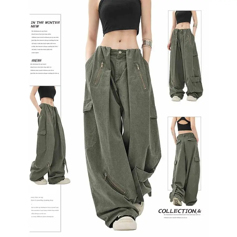 

Hip hop trend men and women high street personality straight leg jeans women American retro loose retro casual pants y2k