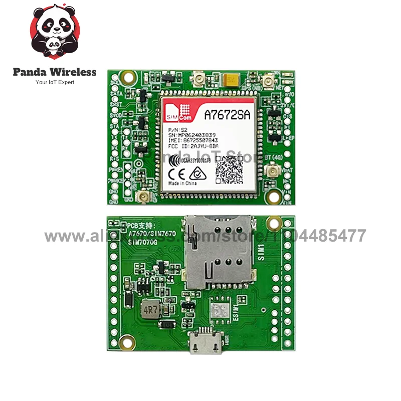 

SIMCOM A7672SA FASE Core Board CC-MCore-A7672SA-FASE LTE CAT1+4G+2G+BT+GNSS 23PIN B1/B3/B5/B7/B8/B20 с GPS-антенной FPC
