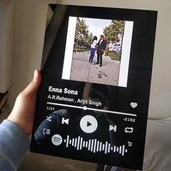 Multi Color Custom Music Code Acrylic Music Board Personalized Personal Photo Style Jewelry Anniversary Photo Album Plaque