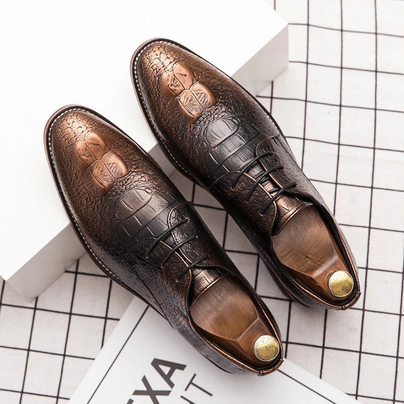 

Plus-size 38-48 Business Men Formal Leather Shoes Men Casual Lace-up Comfortable and Fashionable Brand Shoes Banquet Shoes Men