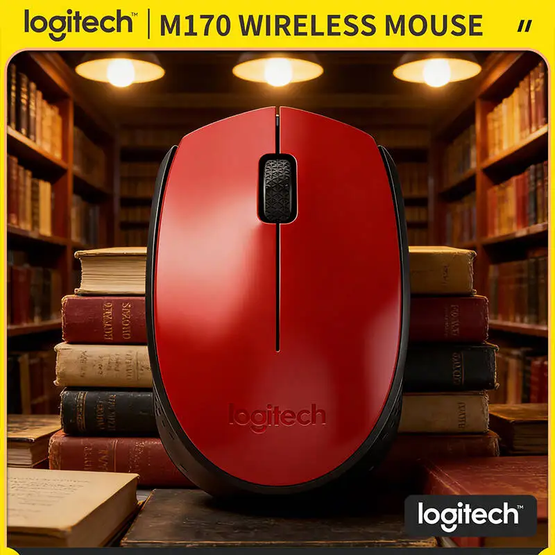 

Стильная беспроводная оптическая мышь Logitech M170, 2,4 ГГц, радиус действия 10 м, 1000 DPI, 12 месяцев автономной работы, для путешествий, работы и офиса