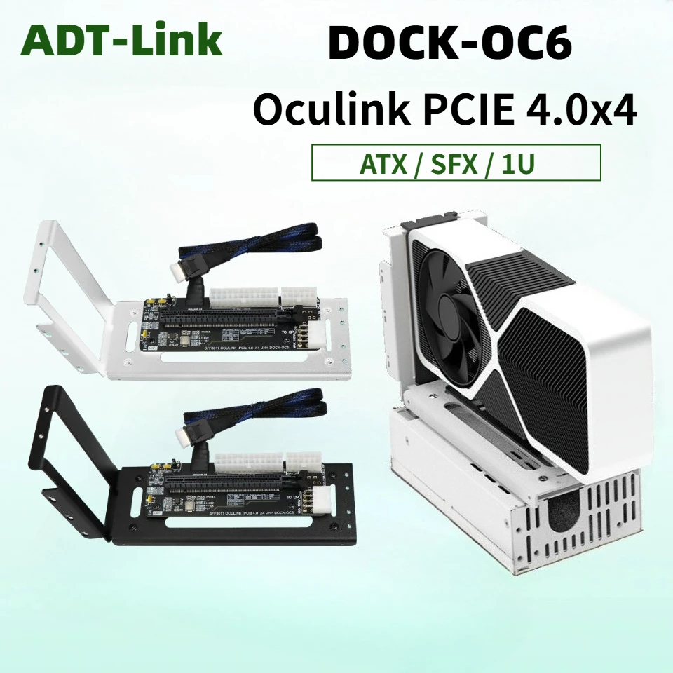

White Black EGPU Oculink GPU Dock Pcie4.0 X4 Laptop To External Video Graphics Card Games M.2 8611 Oculink To PCIE X16 Mini Host