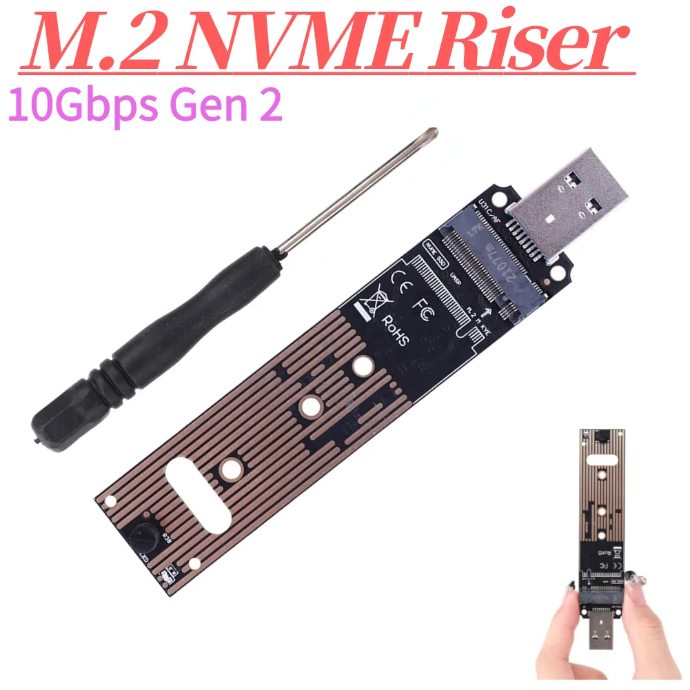 M.2 NVME Hard Disk Converter USB3.1 Convert Card 10Gbps Gen 2 SSD To USB Adapter Card Plug and Play for Samsung 970 960 Series