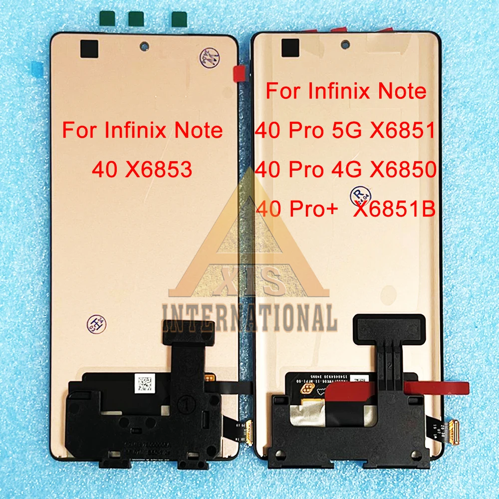 Imagem -04 - Original Amoled para Infinix Nota 40 Pro Plus X6851b Lcd Nota 40 X6853 Quadro de Tela para Nota 40 Pro 5g X6851 4g X6850