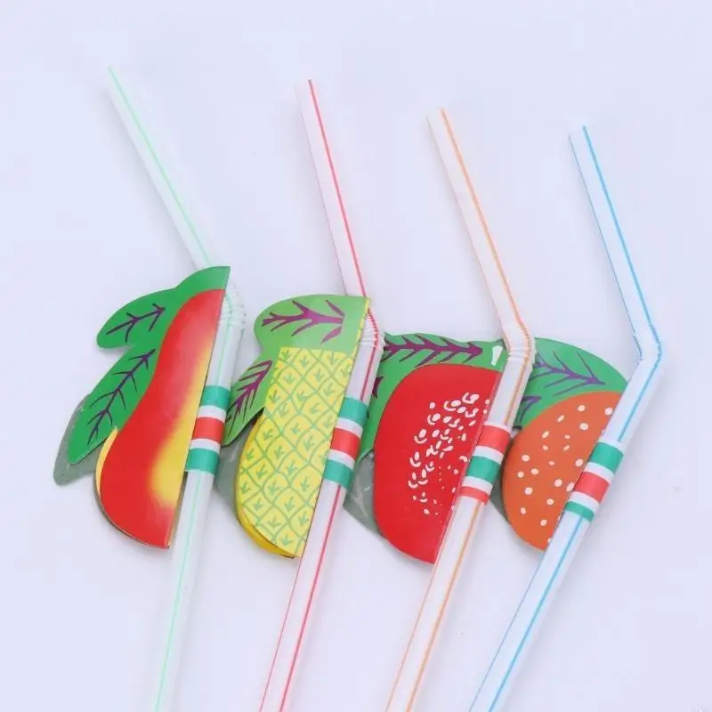 97QD 50 pcs Buah Payung Koktail Minum Pesta Jerami BBQ Hawaiian Tema Dekorasi