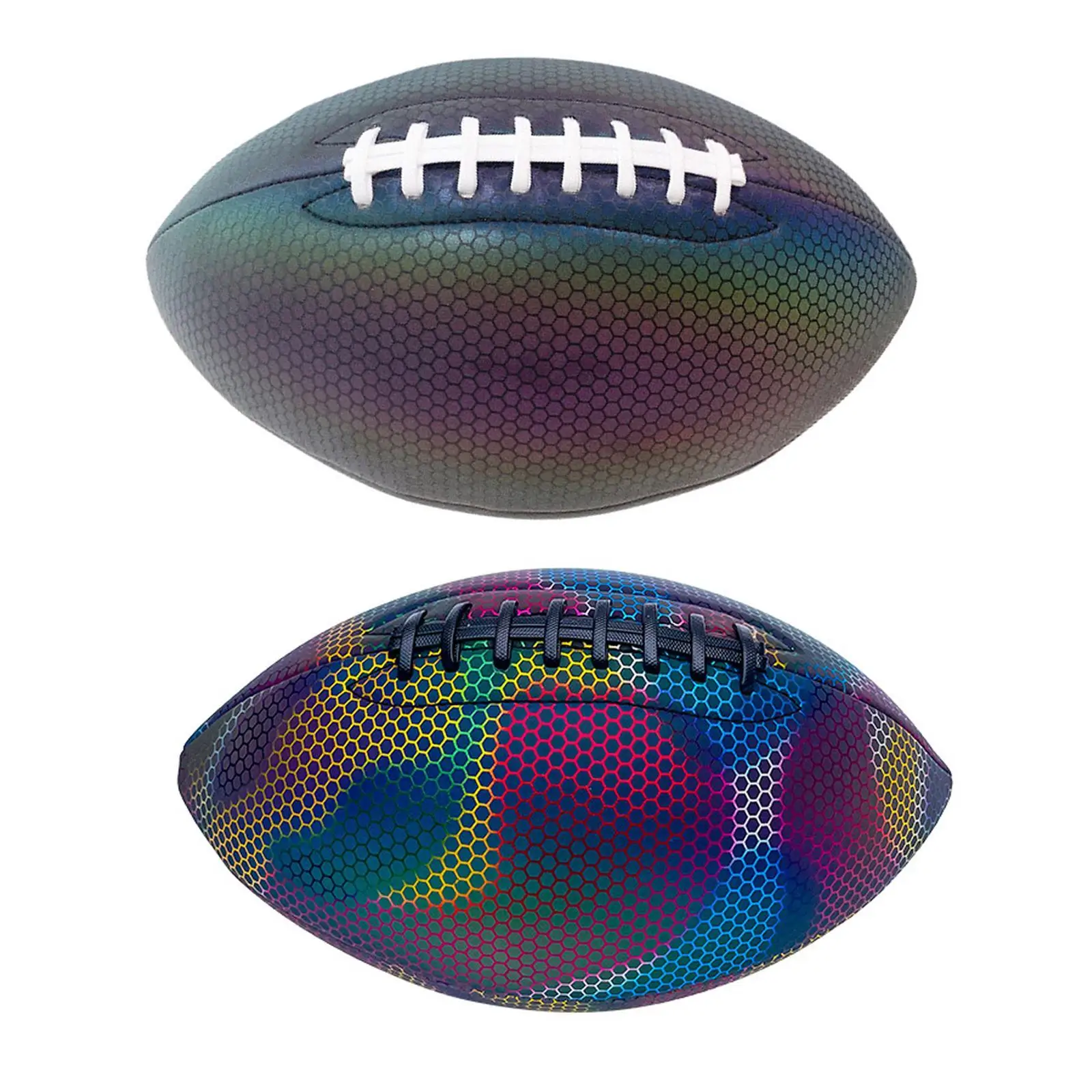 Glowing Rugby Ball Match American Football for Game Playing Soccer Training