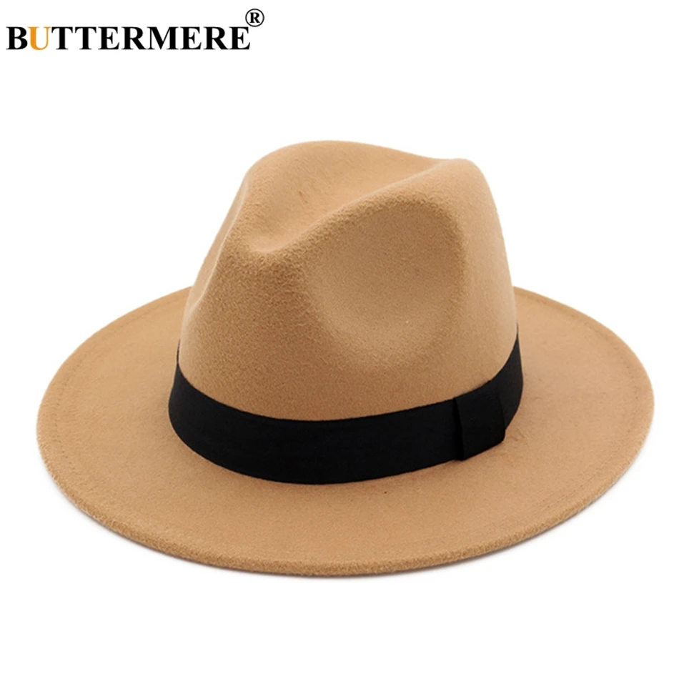 Chapeaux Fedora gris en laine pour hommes et femmes, chapeaux unisexes à large bord, style Jazz, automne et hiver