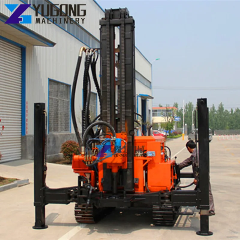 100m-500m Deep Diesel Hydraulic Portable Water Well Drilling Rig Drilling Machine Crawler Drill Equipment for Sale