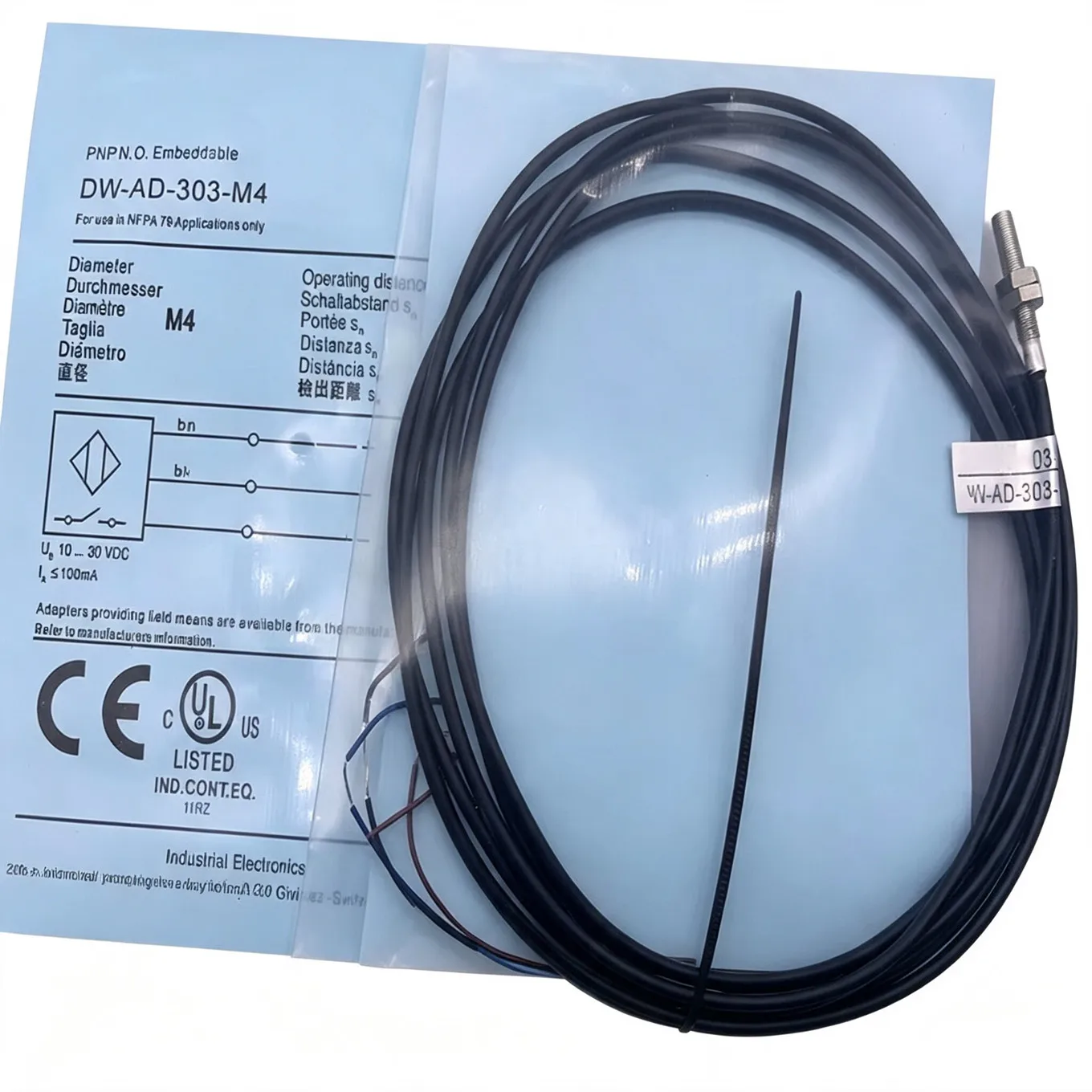 Original New 100% DW-AD-303-M4 Inductive Sensor Switch