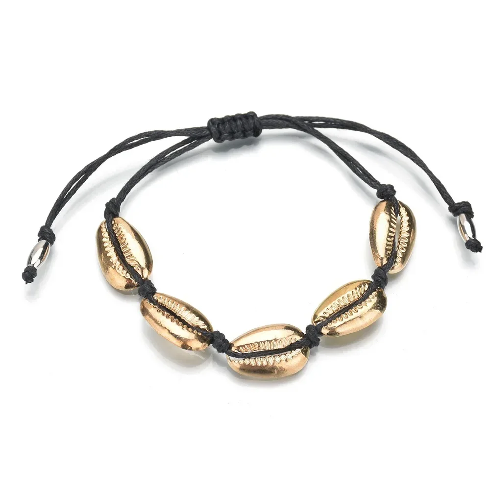 Bohemian Shell Charm Bransoletki Dla Kobiet Mężczyzn Lato Piaszczysta Plaża Ręcznie Robione Sznurowe Łańcuchy Bransoletka DIY Biżuteria Akcesoria — zdjęcie 7