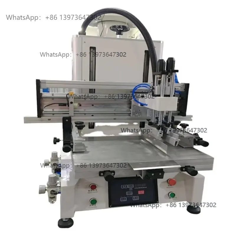 Desktop Semi Automatic Plane Printer Mini Size Semi Auto Silk Screen Printing Machine