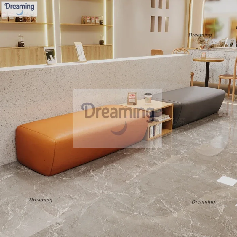 

Training institution Sofa sitting area Reception combination Narrow stool Barber shop Waiting Simple long sofa stool card seat