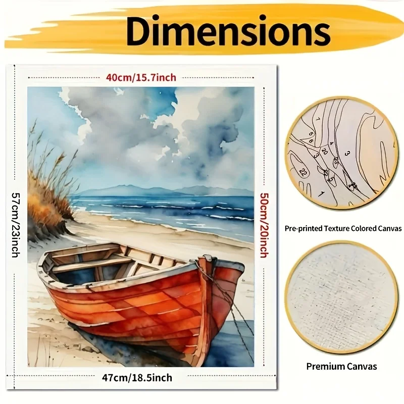 Professional Art Use, 1pc Adult Beginner DIY Paint-by-numbers Kit Art Gift, Painting by Numbers - Includes Acrylic Paints, Canva