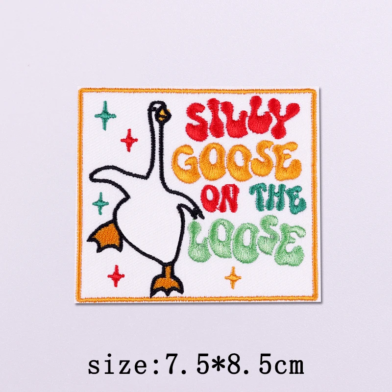 Kleine gelbe Ente Stickerei Patches für Kleidung Hip Hop Tier Patch Eisen auf Patches auf Kleidung schmelzbaren Patch Aufkleber Abzeichen