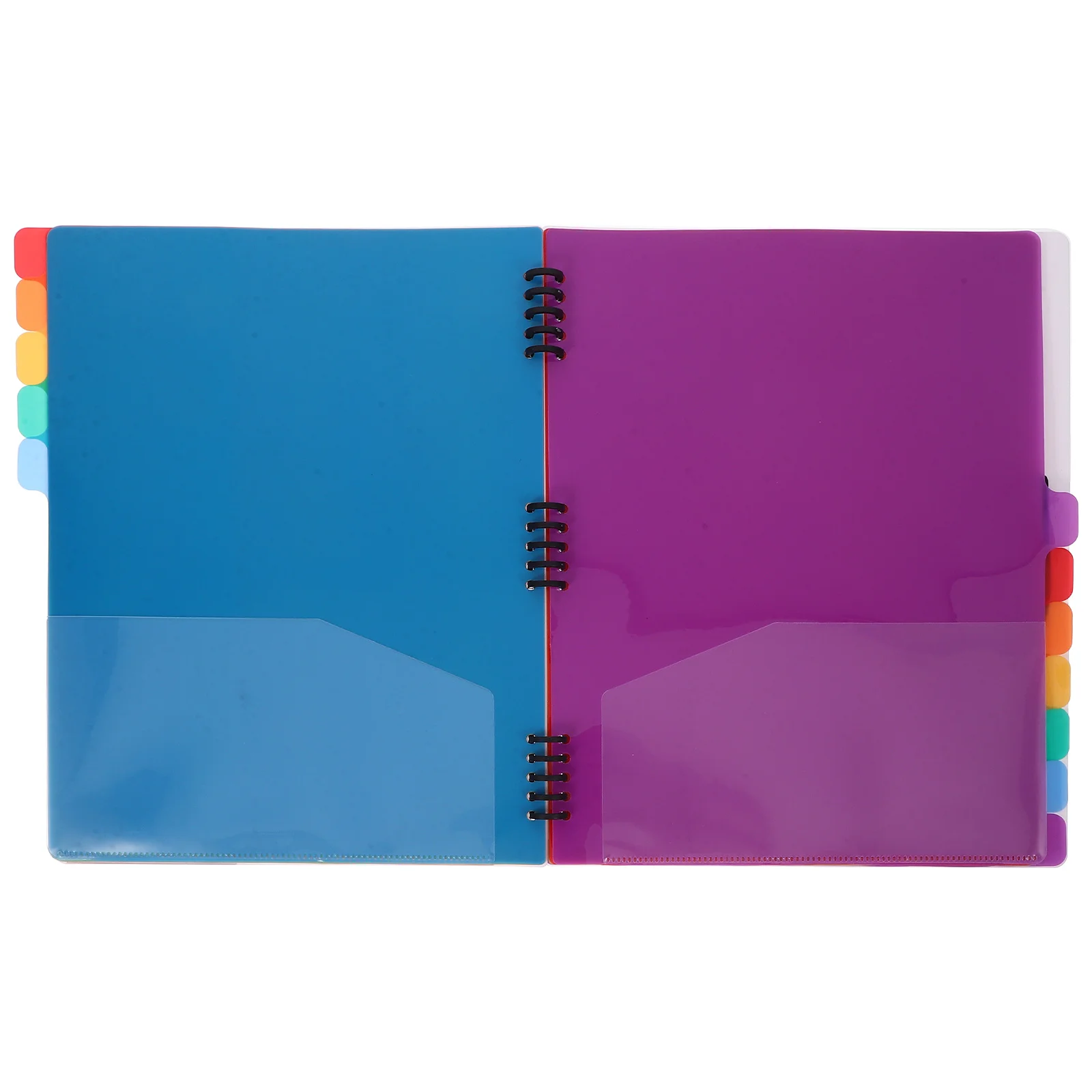 

Multilayer PP Document Binder Divider Tabs Large Capacity Waterproof Portable File Organizer Pocket Divider Presentation Folder