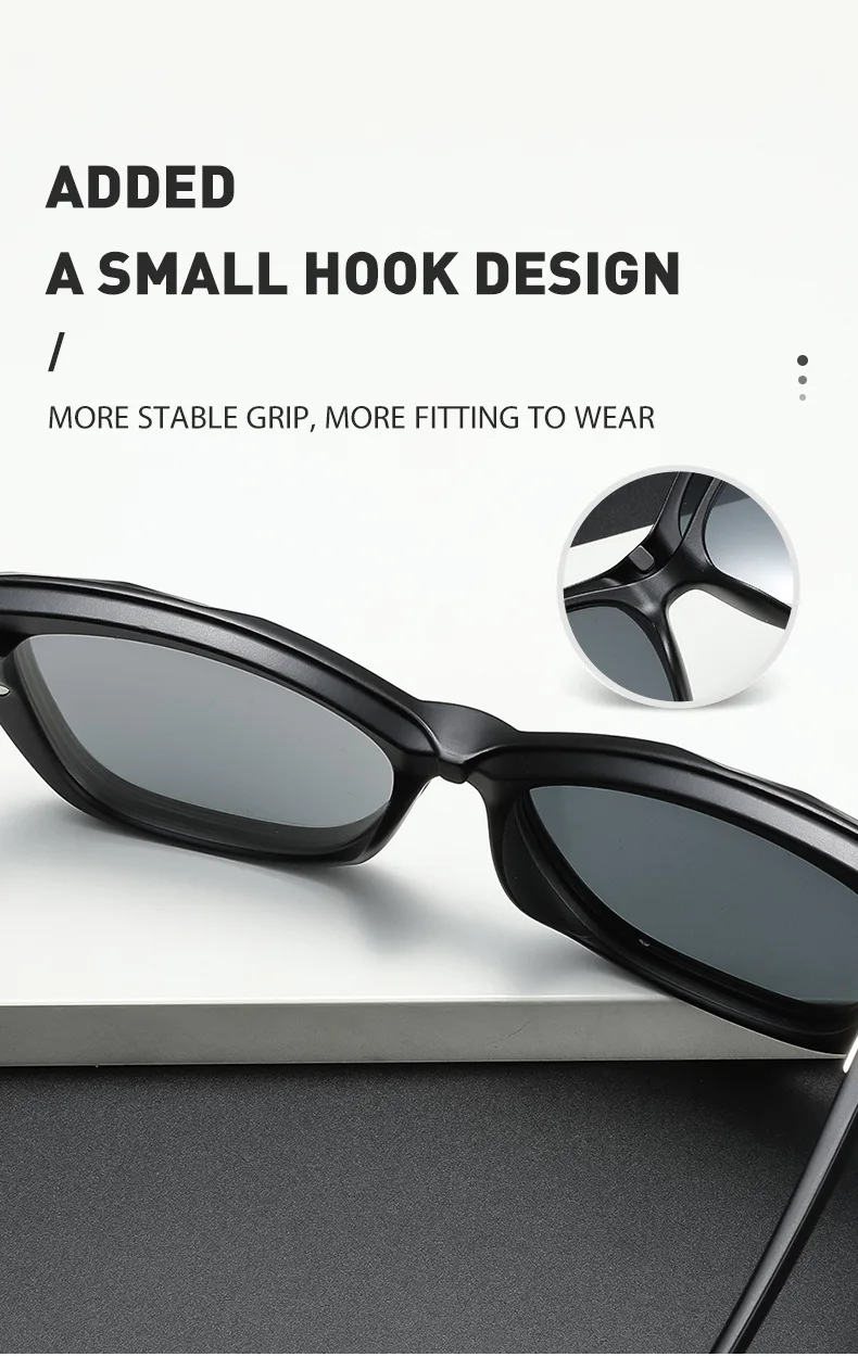 Vcka 10 in 1 Frauen Katzenauge Myopie Sonnenbrille Mode polarisierten Magnet clip auf Brille verschreibung pflicht ige Brillen gestelle-0.5 ~-6,0 – Detail 5