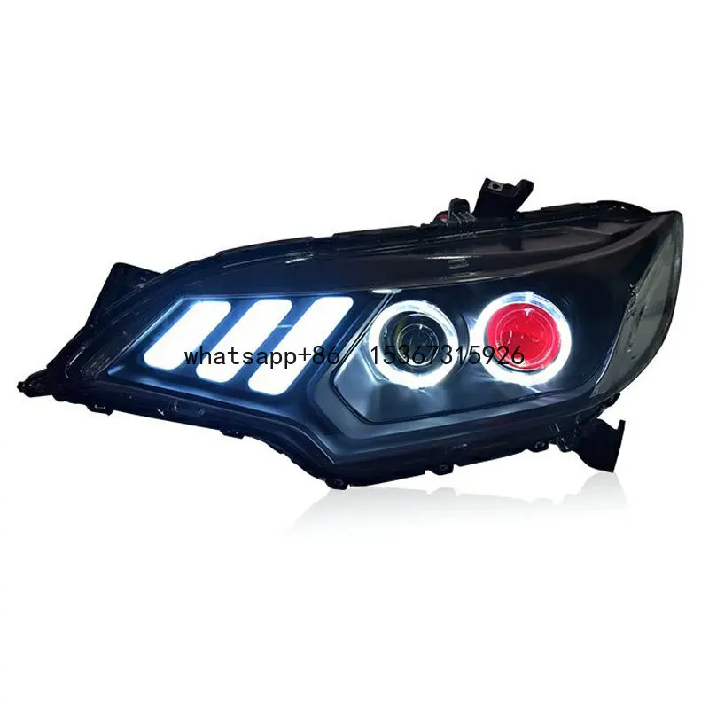 Faro LED para coche Honda FIT GK5 2014-2020 año lámpara de cabeza modificada con lente Mustang DRL lámparas de xenón accesorios