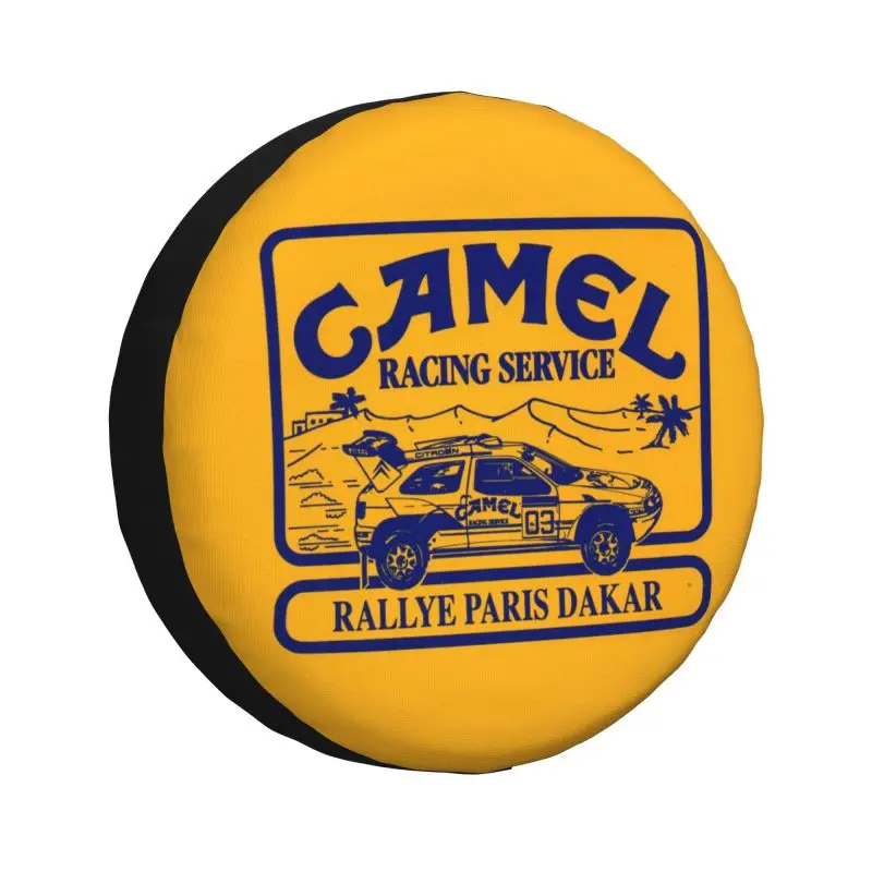 Camel Trophy Defender 110 Spare Tire Cover for Jeep Mitsubishi Moto Yellow 4WD 4x4 RV Car Wheel Protectors 14\