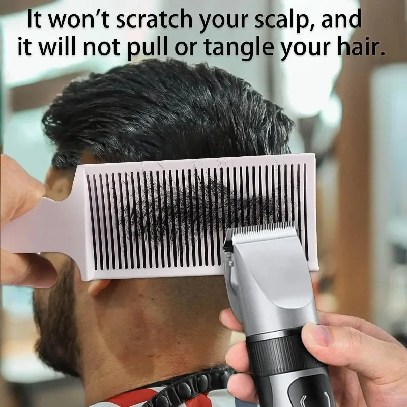 1/2Pcs Barber Fading Comb Clipper Blending Flat Top Hair Cutting Fade Comb Stying Comb For Men Heat Resistant Fade Brush Salon