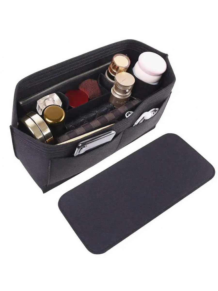 

Felt Bag Organizer Insert For Handbag Makeup Travel Cosmetic Storage Women