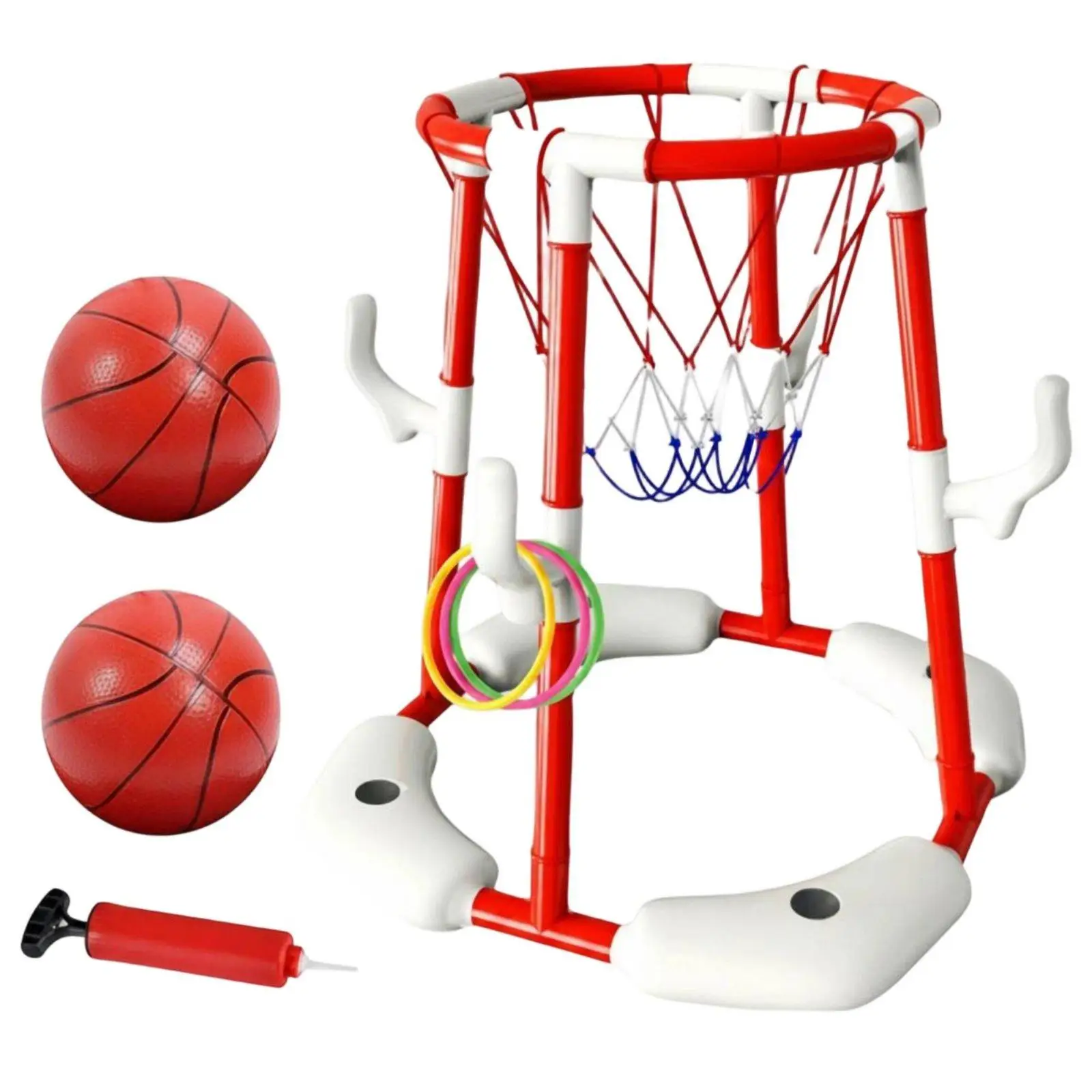 Pool Basketball for Children Floating Hoop Water Toy Fun Game Set Pool Accessories for Kids Swimming Pool Activities