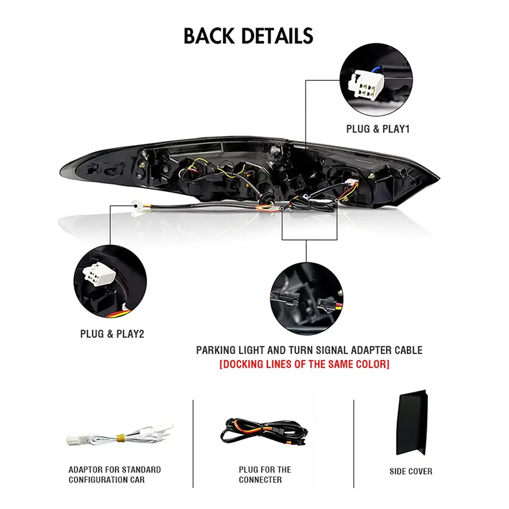 

1 Set LED Tail Lights for Toyota Camry 2018-2021 Taillights Rear Lights with Brake Reversing Driving Fog Lamp Turn Signal Lamp